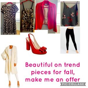 Beautiful on trend pieces for fall! Make me an offer!